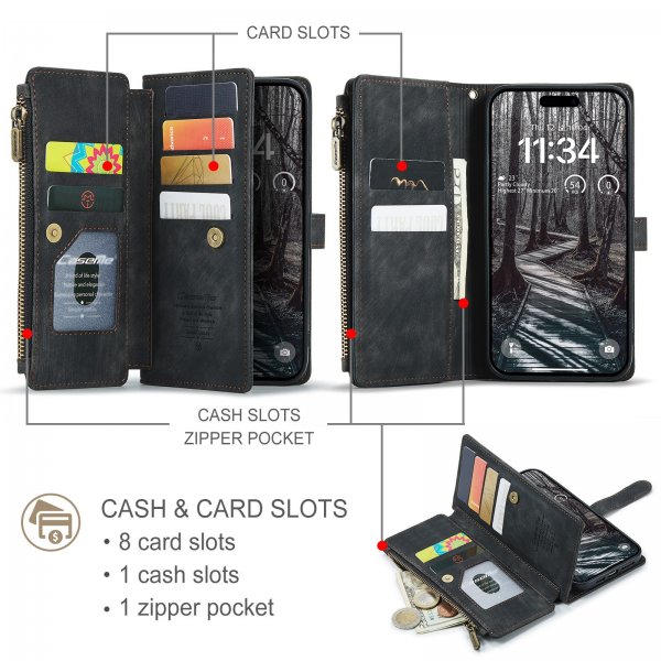 CaseMe iPhone 17 Pro -suojakuori, C30 Series, musta
