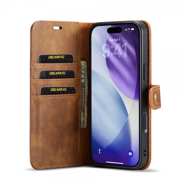 Dg.Ming iPhone 17 Pro Kotelo irrotettavalla kuorella Ruskea
