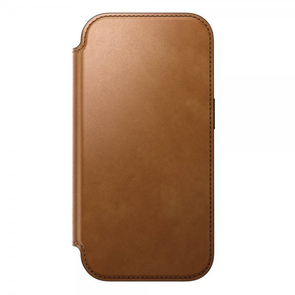 Nomad iPhone 17 Pro Modern Leather Folio -suojakotelo, English Tan