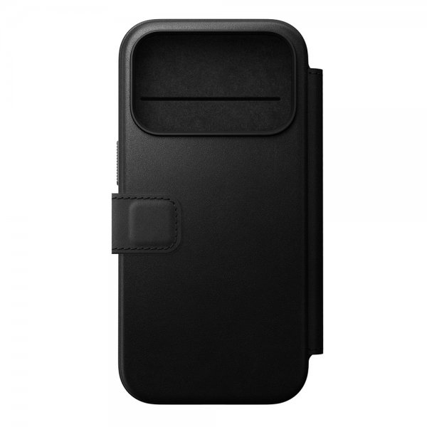 Nomad iPhone 17 Pro Modern Leather Folio -suojakotelo, musta