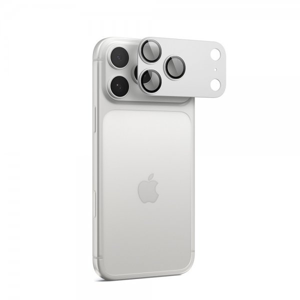 Spigen iPhone 17 Pro kameran suojalasi Glas.tR EZ Fit Optik Pro XL Silver
