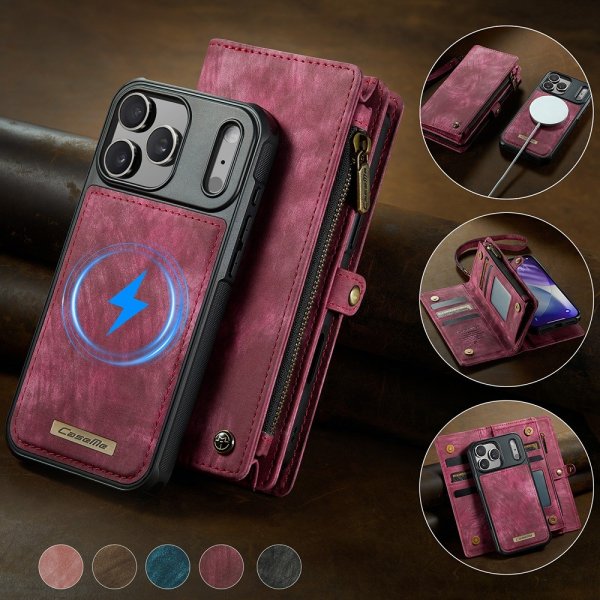 CaseMe iPhone 17 Pro Max -suojakotelo, 008 Series, irrotettava kuori, punainen