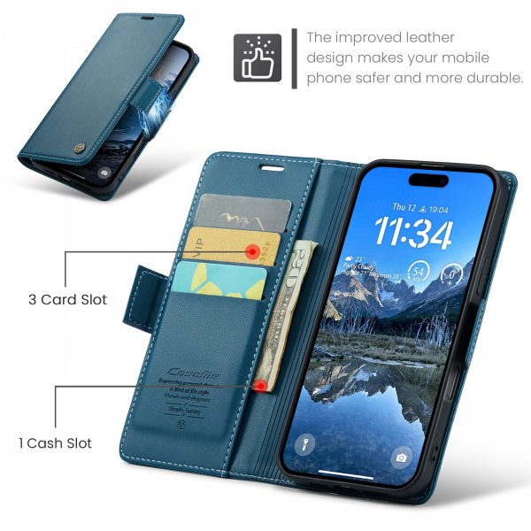 CaseMe iPhone 17 Pro Max suojakotelo 023-sarja sininen