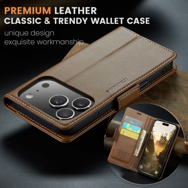 CaseMe iPhone 17 Pro Max -kotelo 023 Series Ruskea