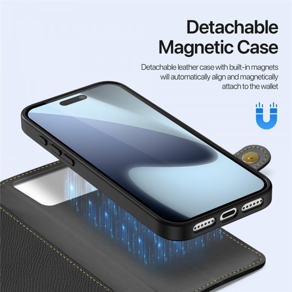 Dux Ducis iPhone 17 Pro Max 2-in-1 Lawa Series MagSafe -kotelo, musta