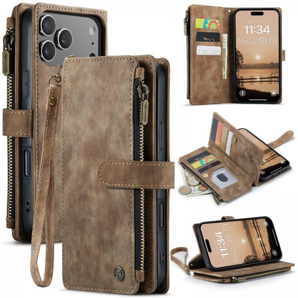 CaseMe iPhone 17 Pro Max C30-sarjan suojakotelo, ruskea