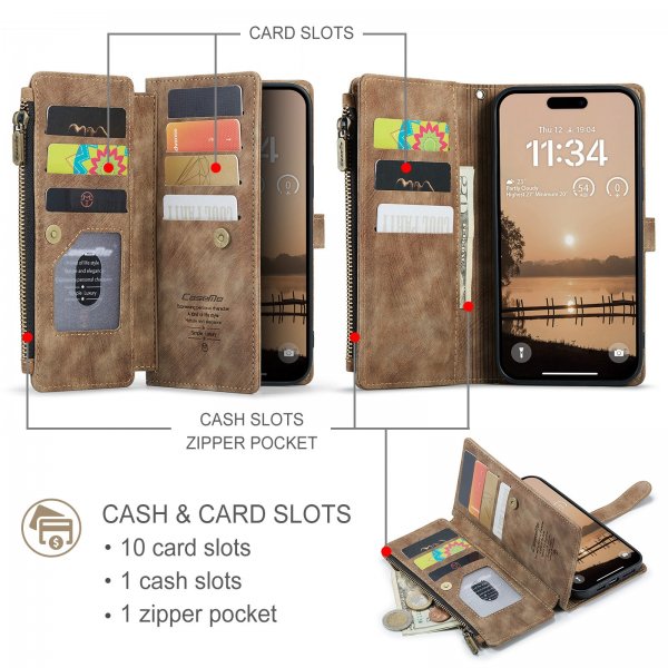 CaseMe iPhone 17 Pro Max C30-sarjan suojakotelo, ruskea