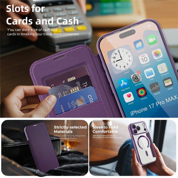 iPhone 17 Pro Max -kuori, MagSafe, violetti