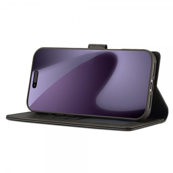 Lc.Imeeke iPhone 17 Pro Max -suojakuori korttipaikalla ja jalustatoiminnolla, harmaa