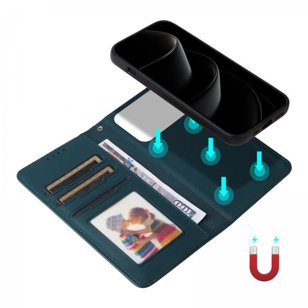 Betopnice iPhone 17 Pro Max -kuori irrotettavalla kannella 005 Vihreä