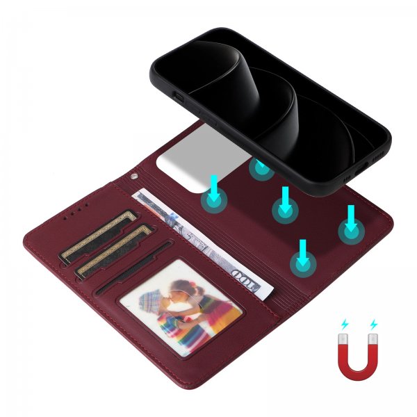 Betopnice iPhone 17 Pro Max -kotelo irrotettavalla kuorella 005 Punainen