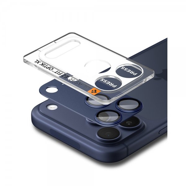 Spigen iPhone 17 Pro Max Kamerasuojalasi Glas.tR EZ Fit Optik Pro XL Sininen