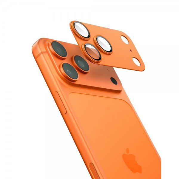 Spigen iPhone 17 Pro Max Kamerasuojalasi Glas.tR EZ Fit Optik Pro XL Oranssi