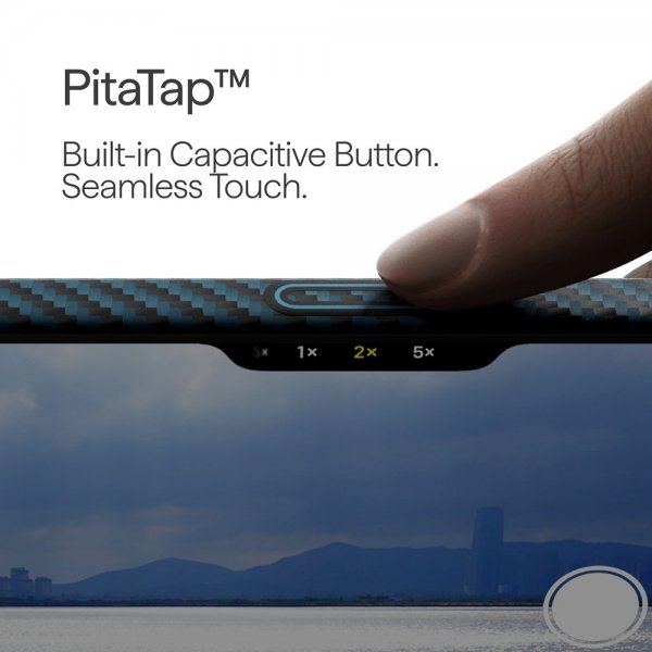 Pitaka iPhone 17 Pro Max Kuori Edge Black/Blue Twill
