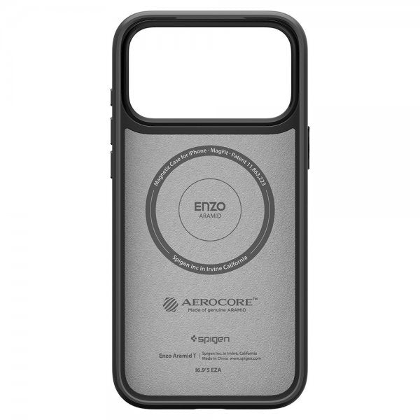 Spigen iPhone 17 Pro Max -kuori Enzo Aramid T MagFit, musta