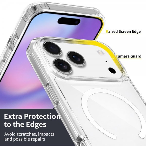 Nordic Covers iPhone 17 Pro Max Kuori Feather Series MagSafe Läpinäkyvä