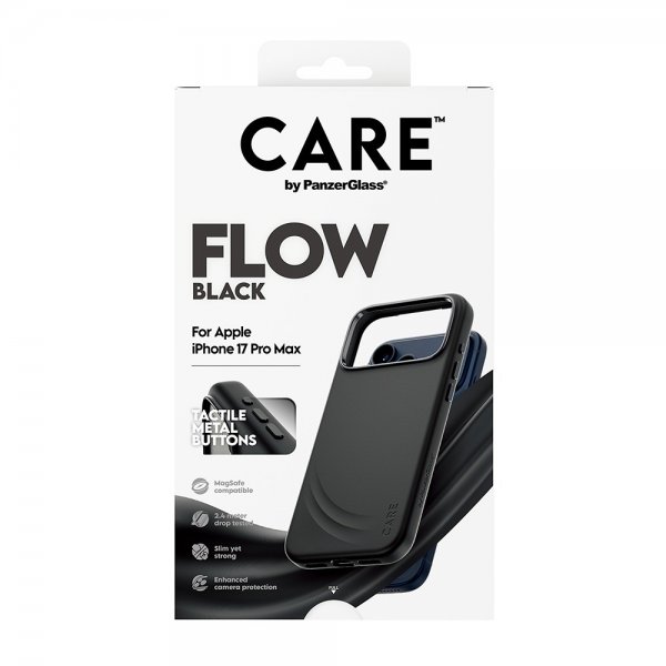 CARE by PanzerGlass iPhone 17 Pro Max Flow MagSafe -suojakuori, musta