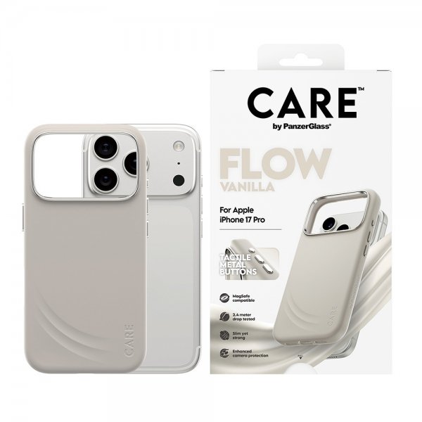 CARE by PanzerGlass iPhone 17 Pro - Flow MagSafe - Vanilla -suojakuori