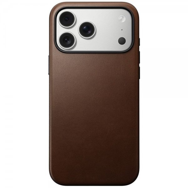 Nomad iPhone 17 Pro Max -kuori Modern Leather Case, ruskea