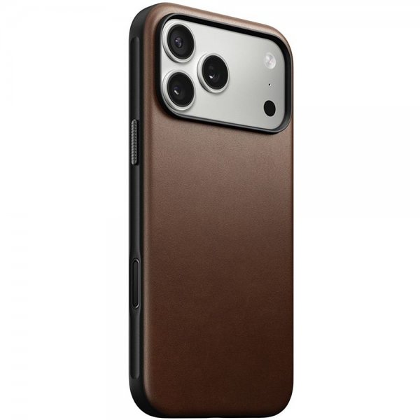 Nomad iPhone 17 Pro Max -kuori Modern Leather Case, ruskea