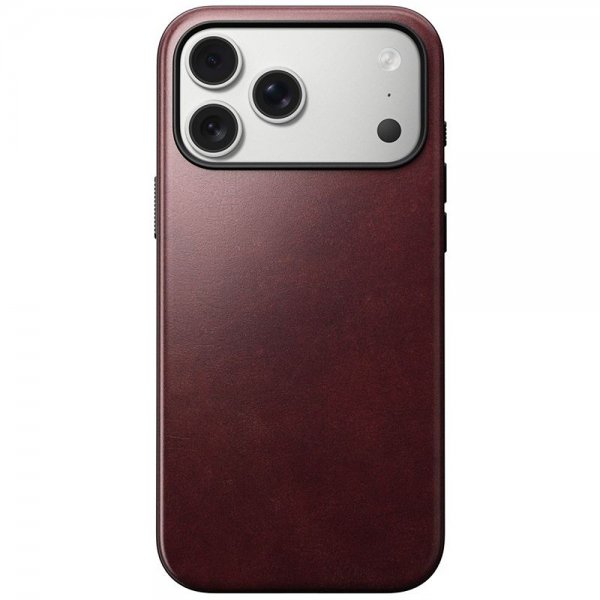 Nomad iPhone 17 Pro Max -suojakuori, Modern Leather Case, Horween Burgundy