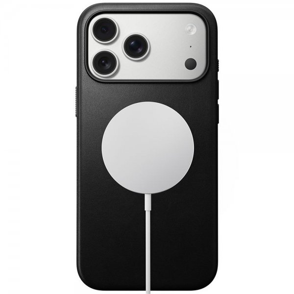 Nomad iPhone 17 Pro Max -suojakuori Modern Leather Case, musta