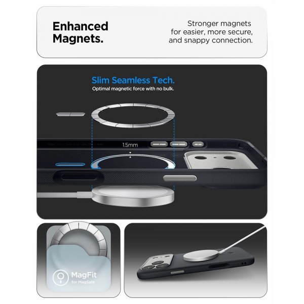 Spigen iPhone 17 Pro Max Kuori Nano Pop MagFit Black Sesame