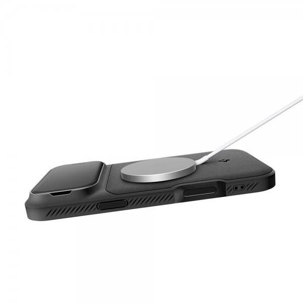 Spigen iPhone 17 Pro Max -kuori Optik Armor MagFit Musta
