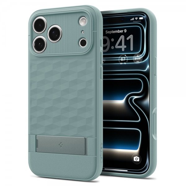 Spigen iPhone 17 Pro Max -kuori Parallax S MagFit Sage Green
