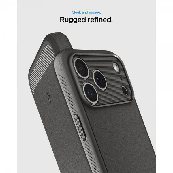 Spigen iPhone 17 Pro Max -kuori Rugged Armor MagFit Marble Gray