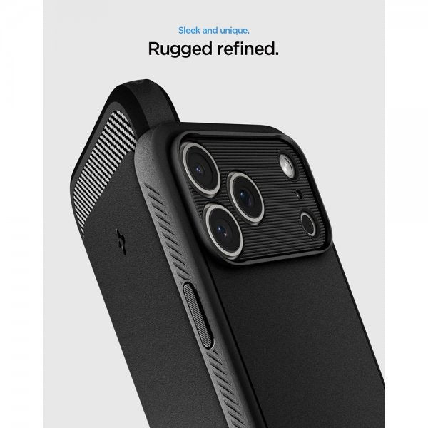 Spigen iPhone 17 Pro Max Kuori Rugged Armor MagFit Matte Black