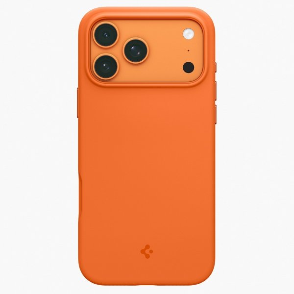 Spigen iPhone 17 Pro Max -kuori Silicone Fit MagFit Cosmic Orange