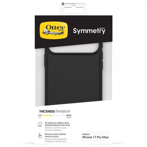 Otterbox iPhone 17 Pro Max Symmetry MagSafe -suojakuori, musta