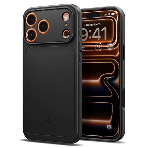 Spigen iPhone 17 Pro Max Kuori Thin Fit MagFit Musta