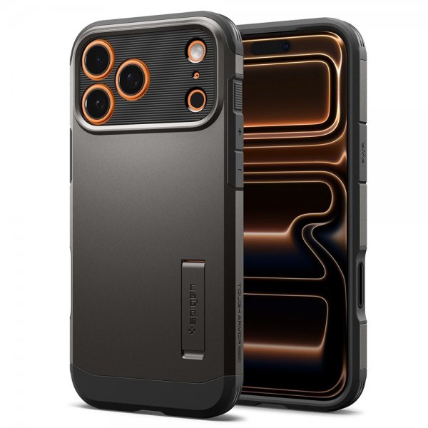 Spigen iPhone 17 Pro Max -suojakuori Tough Armor T MagFit Gunmetal