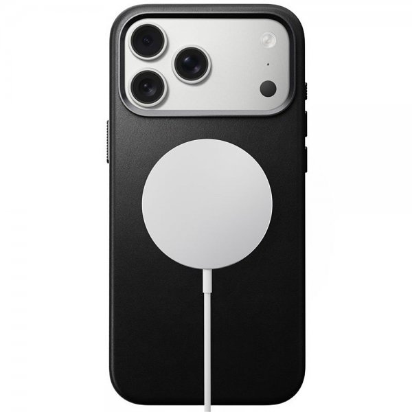 Nomad iPhone 17 Pro Max -suojakuori, perinteinen nahkakuori, musta
