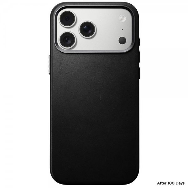 Nomad iPhone 17 Pro Max -suojakuori, perinteinen nahkakuori, musta