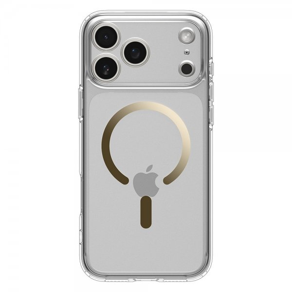 Spigen iPhone 17 Pro Max Ultra Hybrid MagFit Clear Gold -kuori
