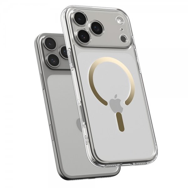 Spigen iPhone 17 Pro Max Ultra Hybrid MagFit Clear Gold -kuori