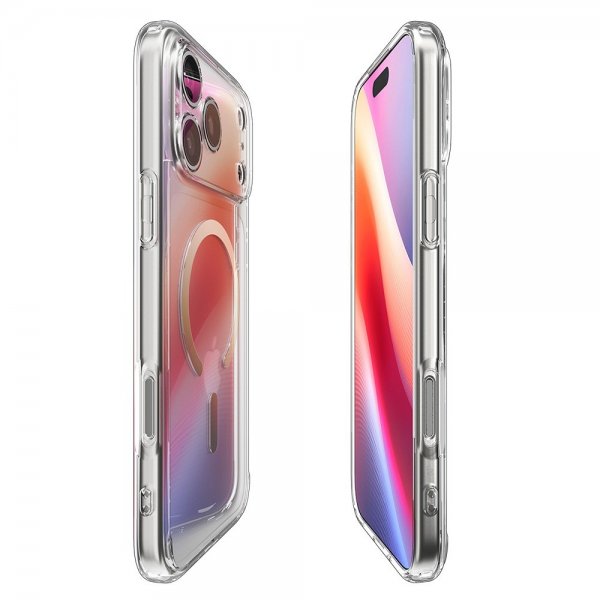 Spigen iPhone 17 Pro Max Ultra Hybrid MagFit Clear Gold -kuori