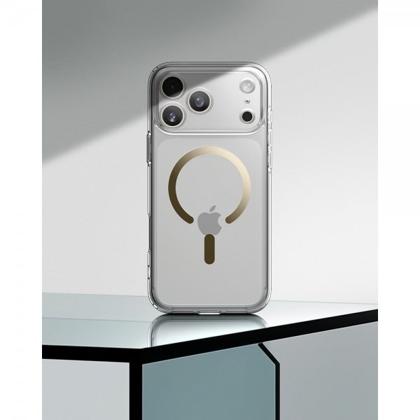 Spigen iPhone 17 Pro Max Ultra Hybrid MagFit Clear Gold -kuori