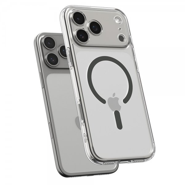 Spigen iPhone 17 Pro Max Ultra Hybrid MagFit -kuori läpinäkyvä grafiitti