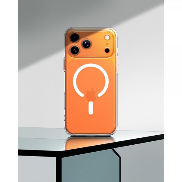 Spigen iPhone 17 Pro Max -suojakuori Ultra Hybrid MagFit Clear White