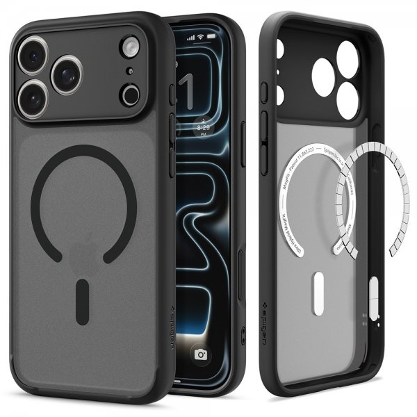 Spigen iPhone 17 Pro Max Ultra Hybrid MagFit Frost Black -suojakuori