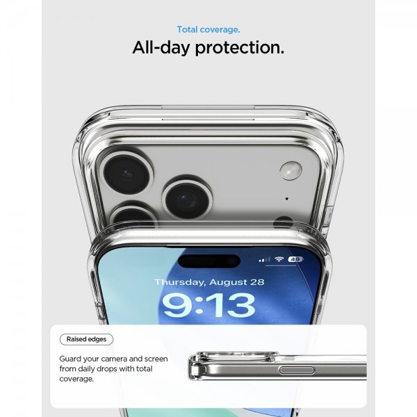 Spigen iPhone 17 Pro Max Ultra Hybrid S MagFit kirkas valkoinen kuori