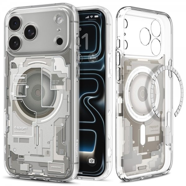 Spigen iPhone 17 Pro Max Kuori Ultra Hybrid Zero One MagFit Natural Titanium