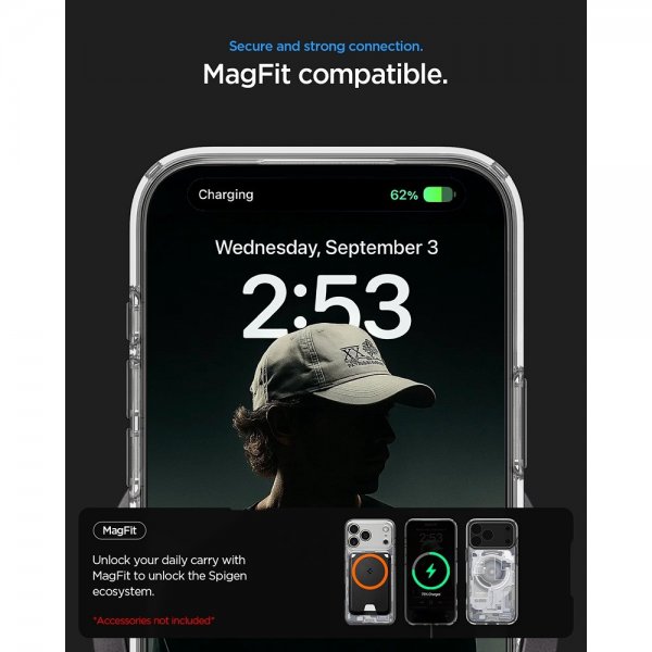 Spigen iPhone 17 Pro Max Ultra Hybrid Zero One MagFit -suojakuori, musta