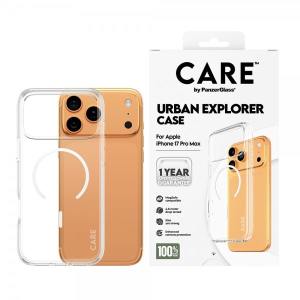 CARE by PanzerGlass iPhone 17 Pro Max Urban Explorer MagSafe -suojakuori, valkoinen