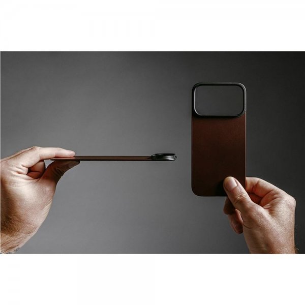 Nomad iPhone 17 Pro Max Skin Mag Nahkatakaosa Rustic Brown