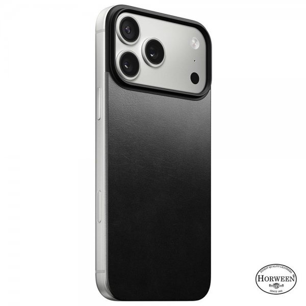 Nomad iPhone 17 Pro Max Skin Mag Nahkaselkä Musta